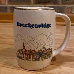 Vintage 1970s Jim Ford design Breckenridge CO skiing pottery mug beer stein